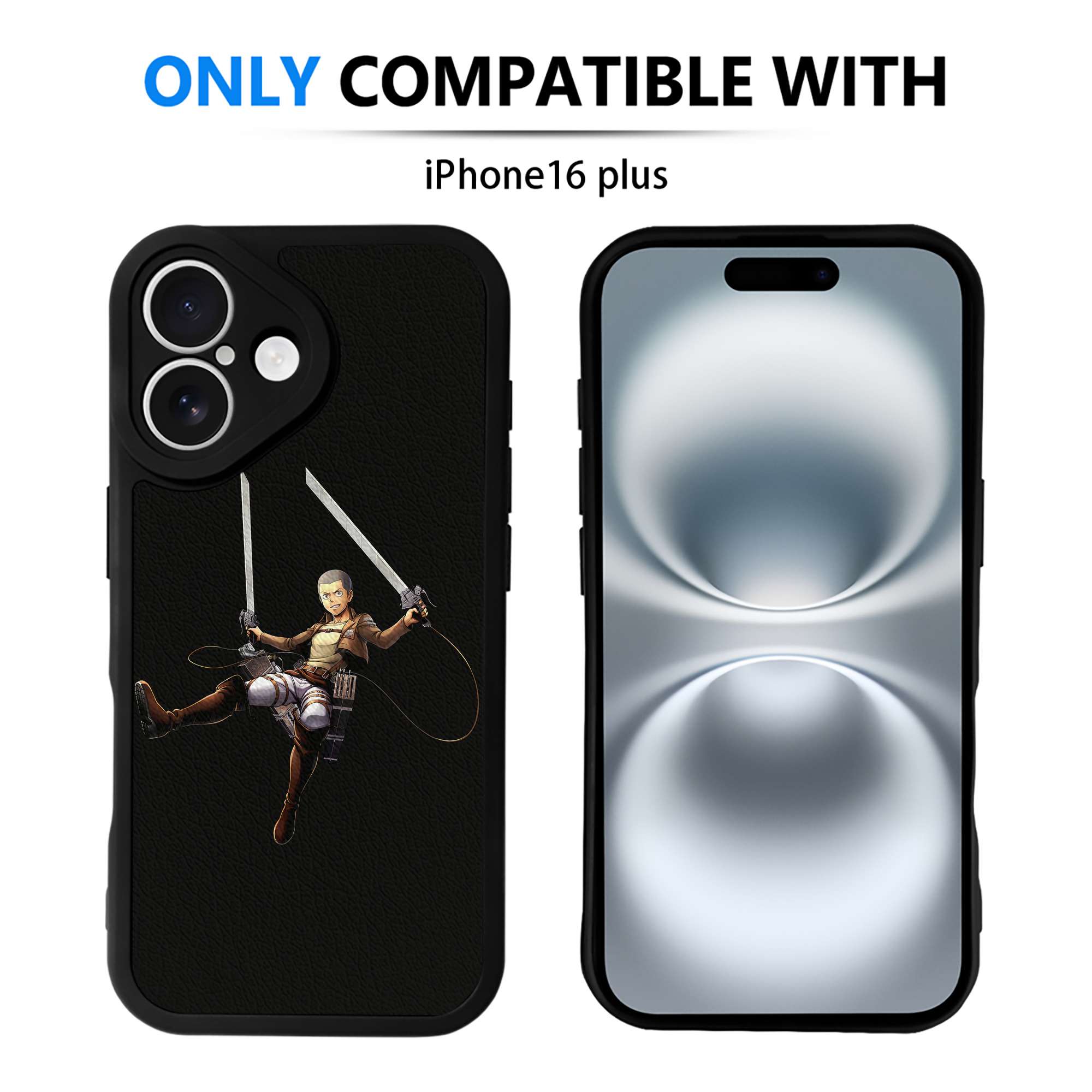 （画像用） 進撃の巨人 コニー·スプリンガー Attack on Titan Connie Springer 【iPhone 16シリーズ対応】シリコンスマホケース（レザー調） 材質：シリコン